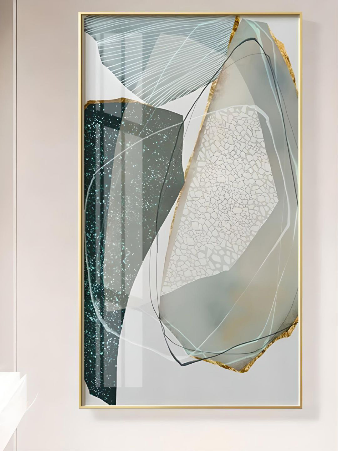 THE HANDMADE FLAIR Wood Wall Rectangle Paintings Wall Art -60 x 120 In