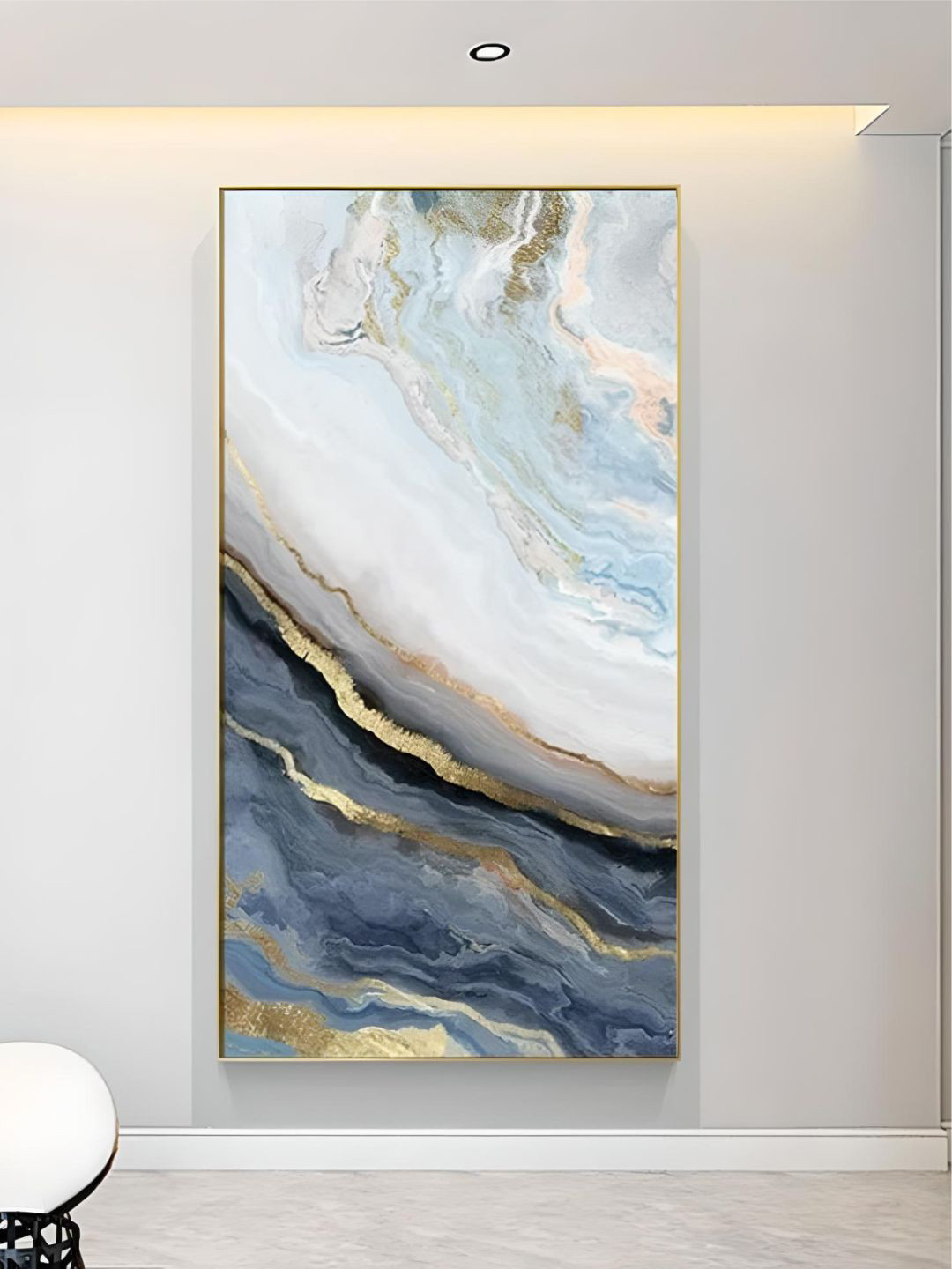 THE HANDMADE FLAIR Wood Wall Rectangle Paintings Wall Art -20 x 35 In