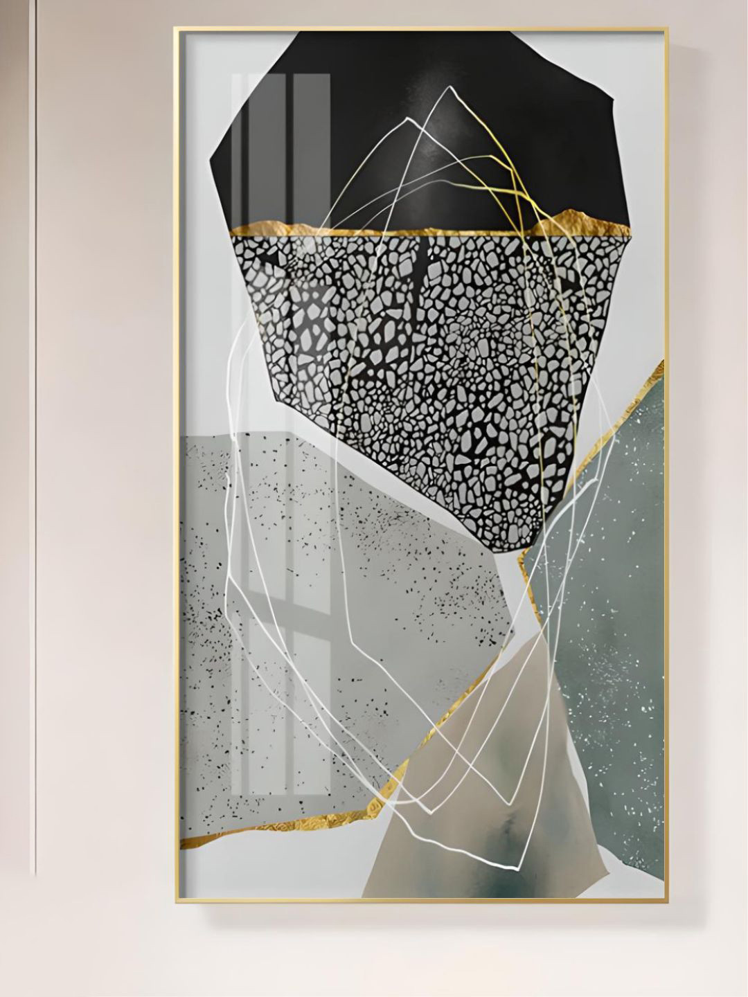 THE HANDMADE FLAIR Wood Wall Rectangle Paintings Wall Art - 59.8 x 29.9 In
