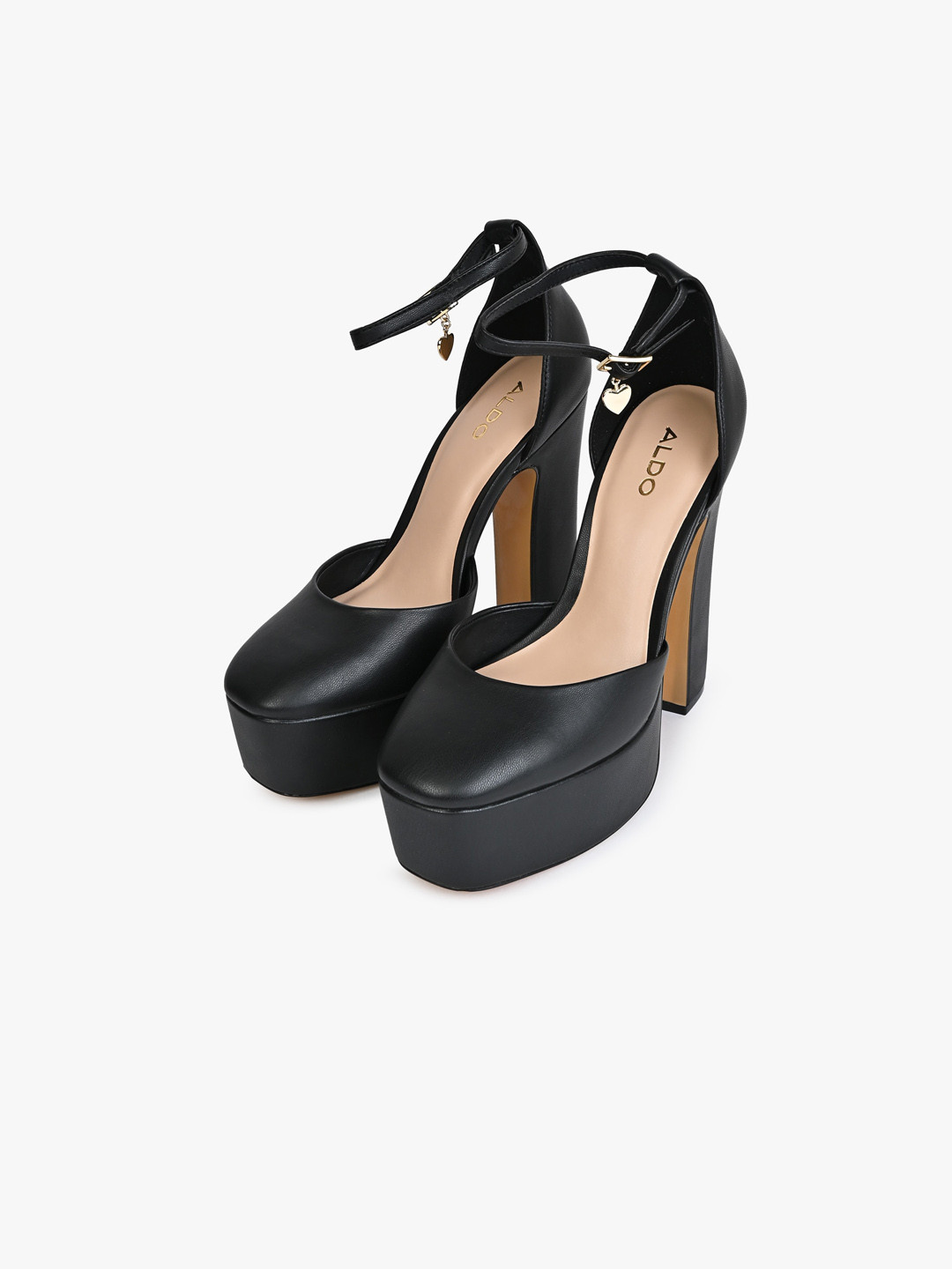 ALDO Ankle Loop Round Toe Platform Heels