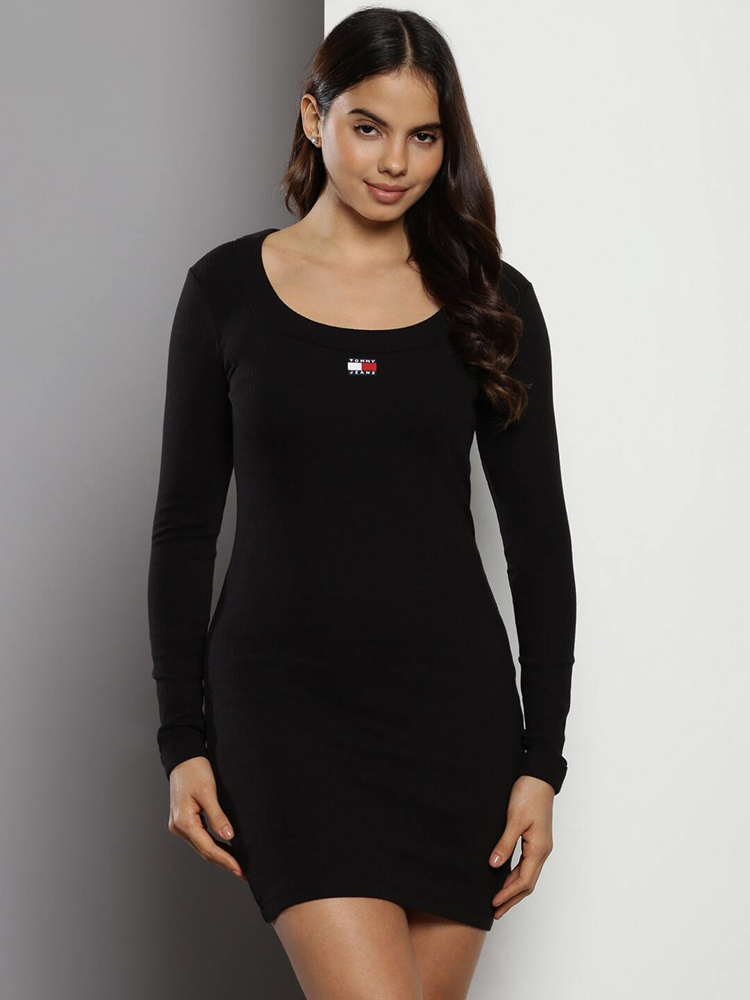 Tommy Hilfiger Long Sleeves Cotton Bodycon Dress