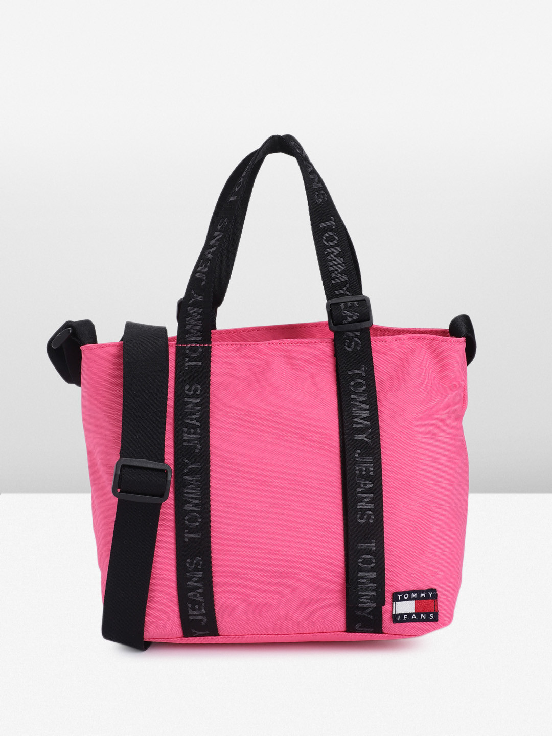 Tommy Hilfiger Pink Solid Handheld Bag