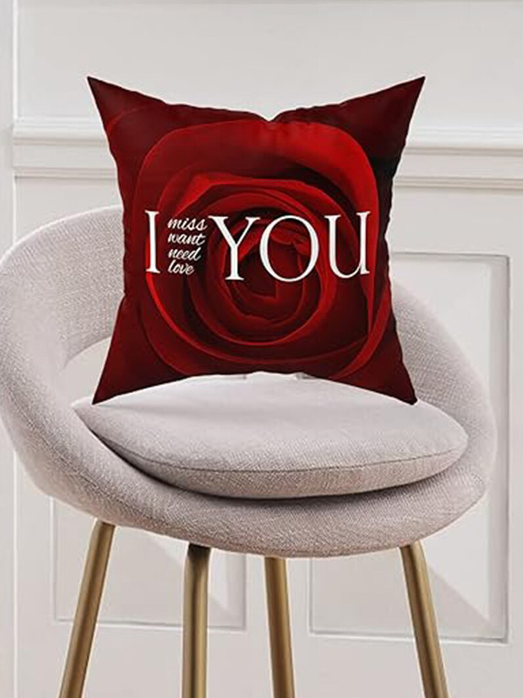 Kaameri Bazaar 3 Pieces Red Coffee Mug Cushion & Greeting Card Gift Set