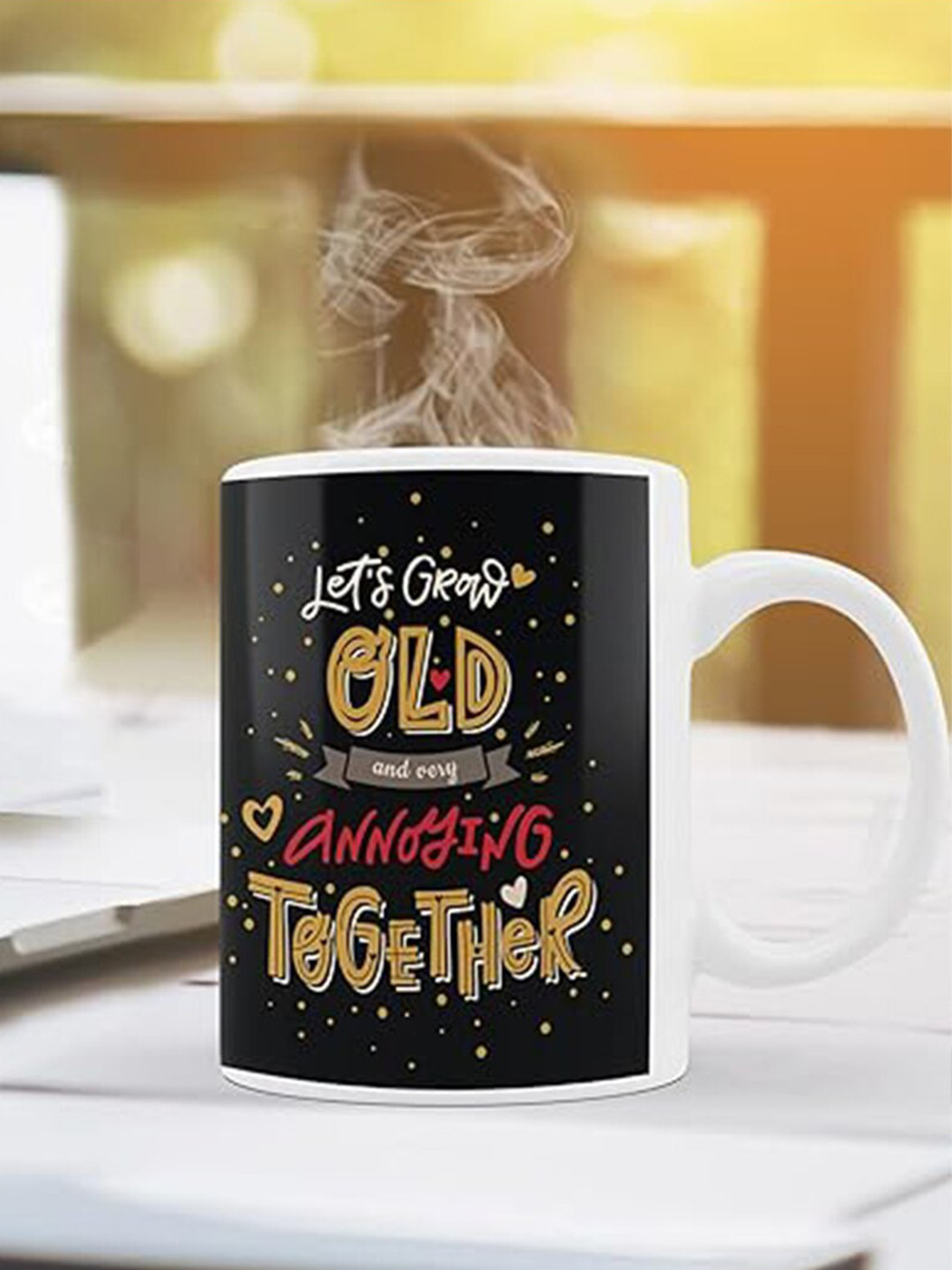 Kaameri Bazaar 3 Pieces Red Coffee Mug-Keychain & Greeting Card Gift Set