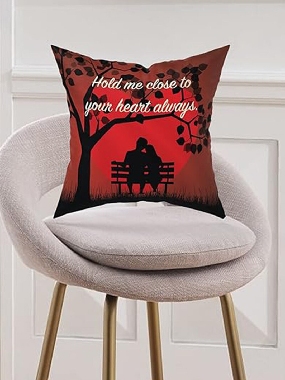 Kaameri Bazaar 3 Pieces Red Coffee Mug-Cushion & Greeting Card Gift Set