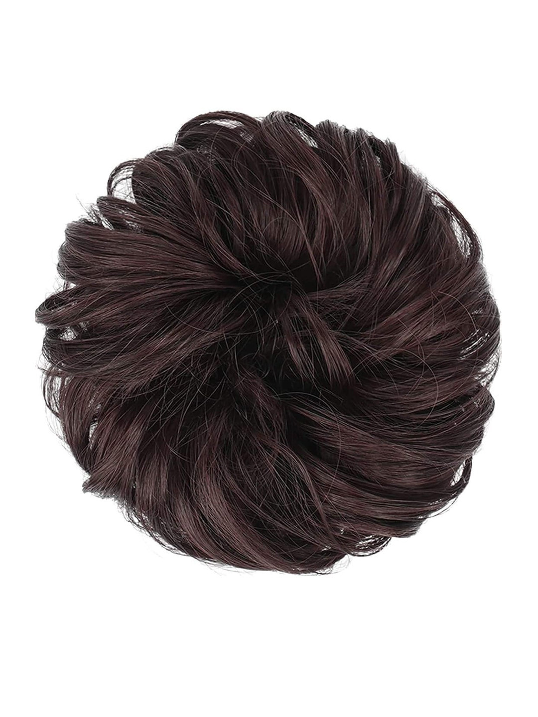 FIMBUL Messy Curly Hair Bun Extension - Dark Brown