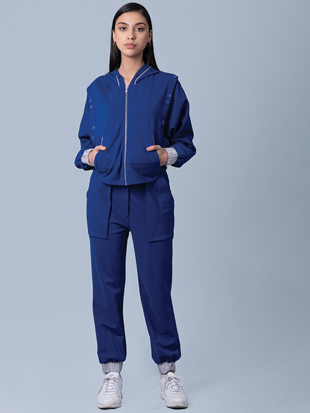 Muvazo Hooded Open Front Jacket