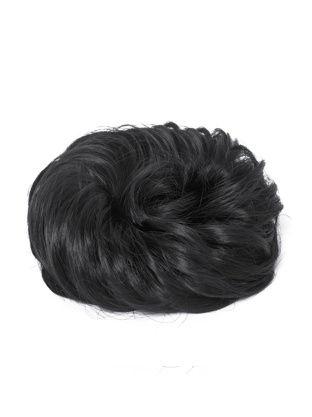 VAGHBHATT Messy Curly Hair Bun Extension - Black 4