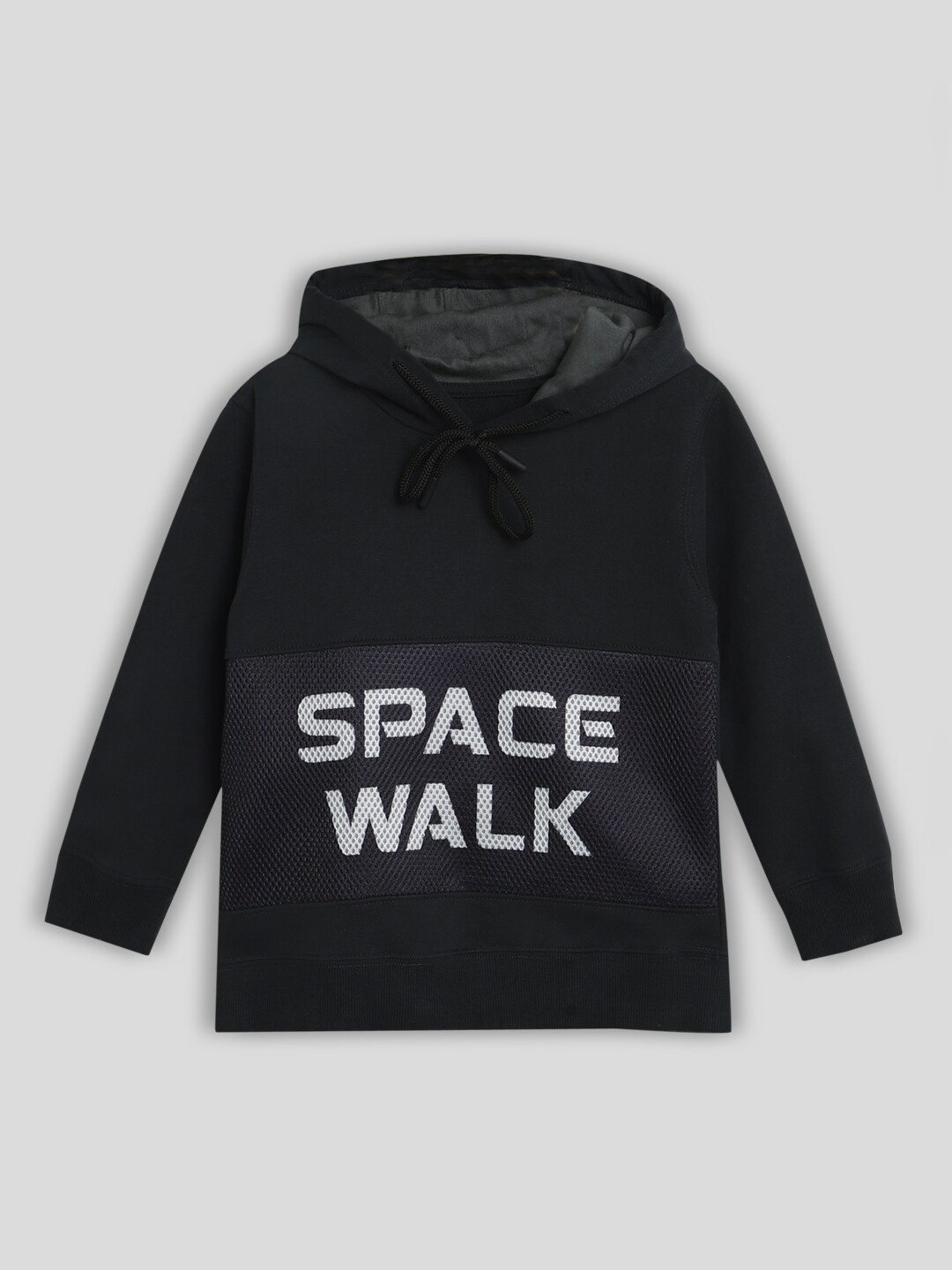 Somersault Boys Space Walk Printed Hooded Terry Cotton Pullover Sweatshirt