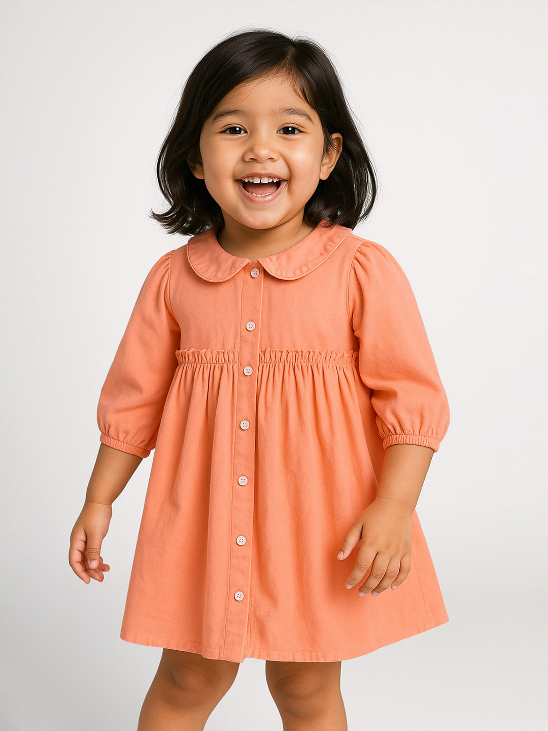 Somersault Girls Peter Pan Collar Corduroy Pure Cotton A-Line Dress