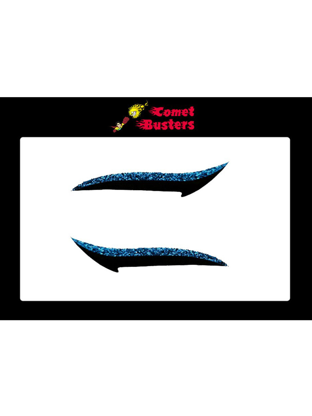 Comet Busters Glitter Eyeliner Stickers - Blue & Black