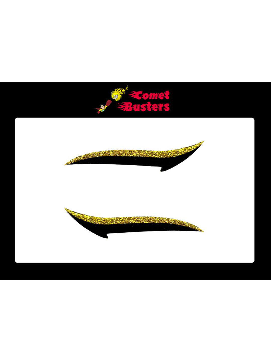 Comet Busters Glitter Eyeliner Stickers - Gold & Black