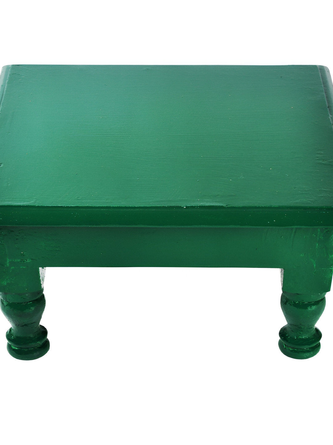 Lal Haveli Green Wooden Pooja Chowkie