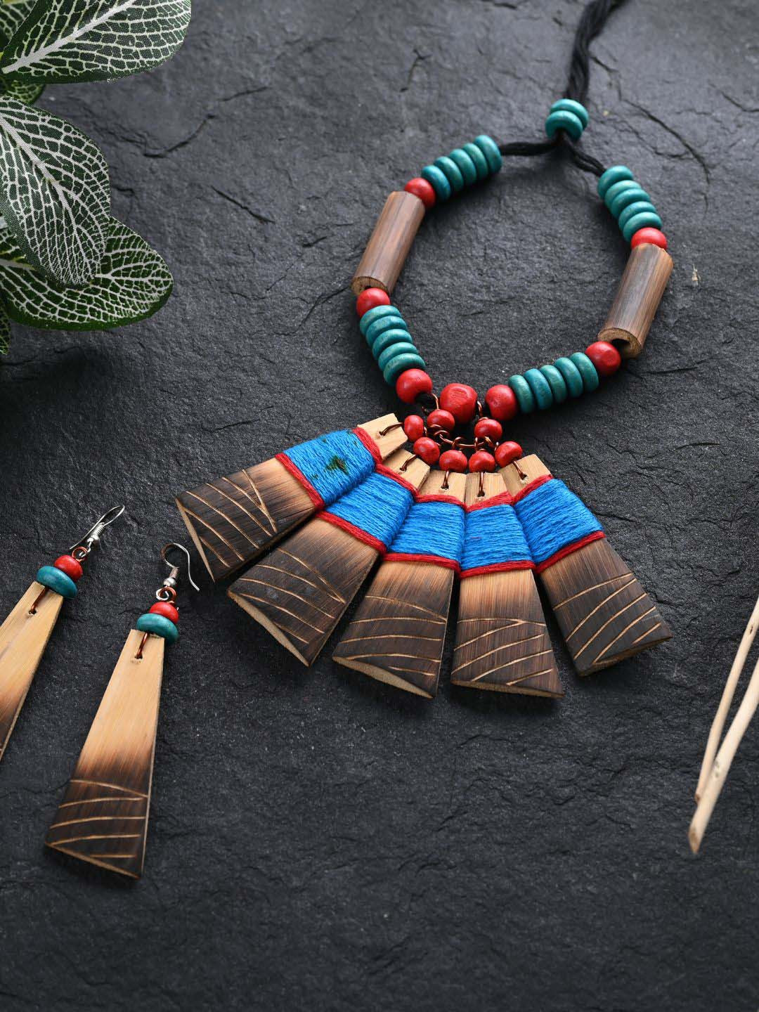 ArtEastri Handcrafted Bamboo Tribal Jewellery Set