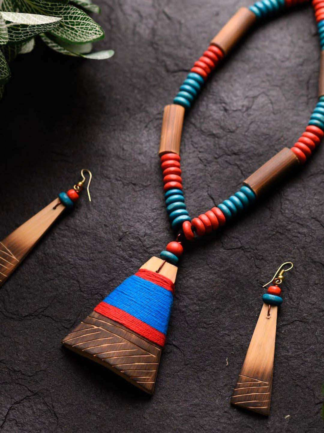 ArtEastri Handcrafted Bamboo Tribal Jewellery Set
