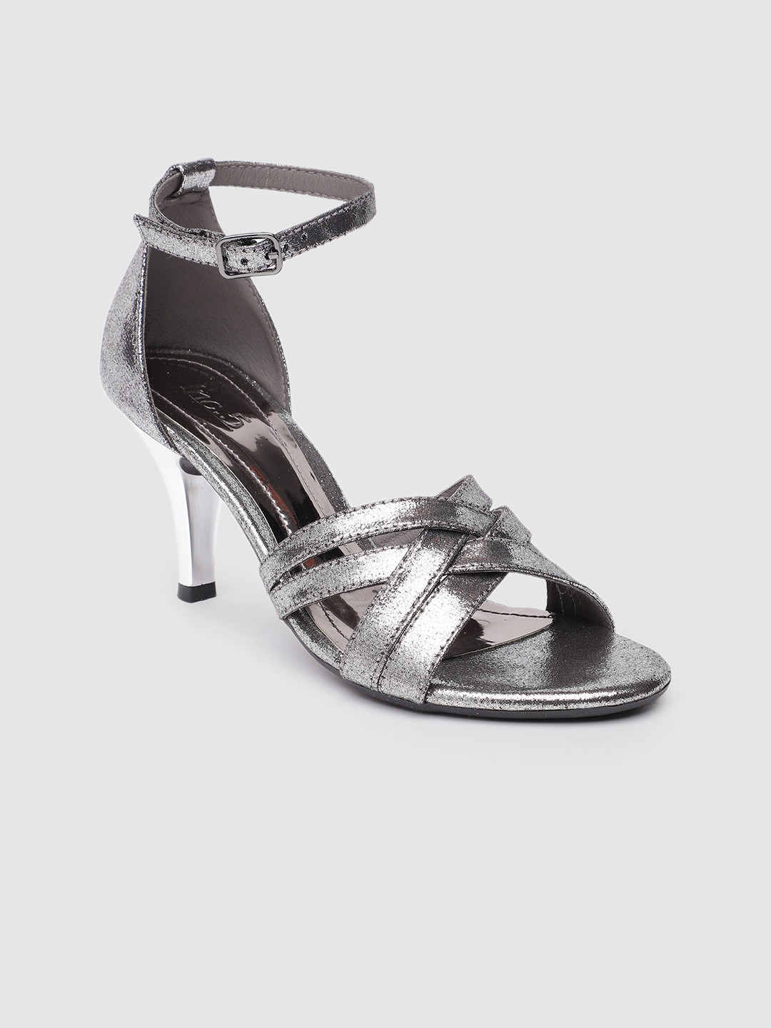 Inc 5 Women Metallic Embellished Mid-Top Party Stiletto Sandals