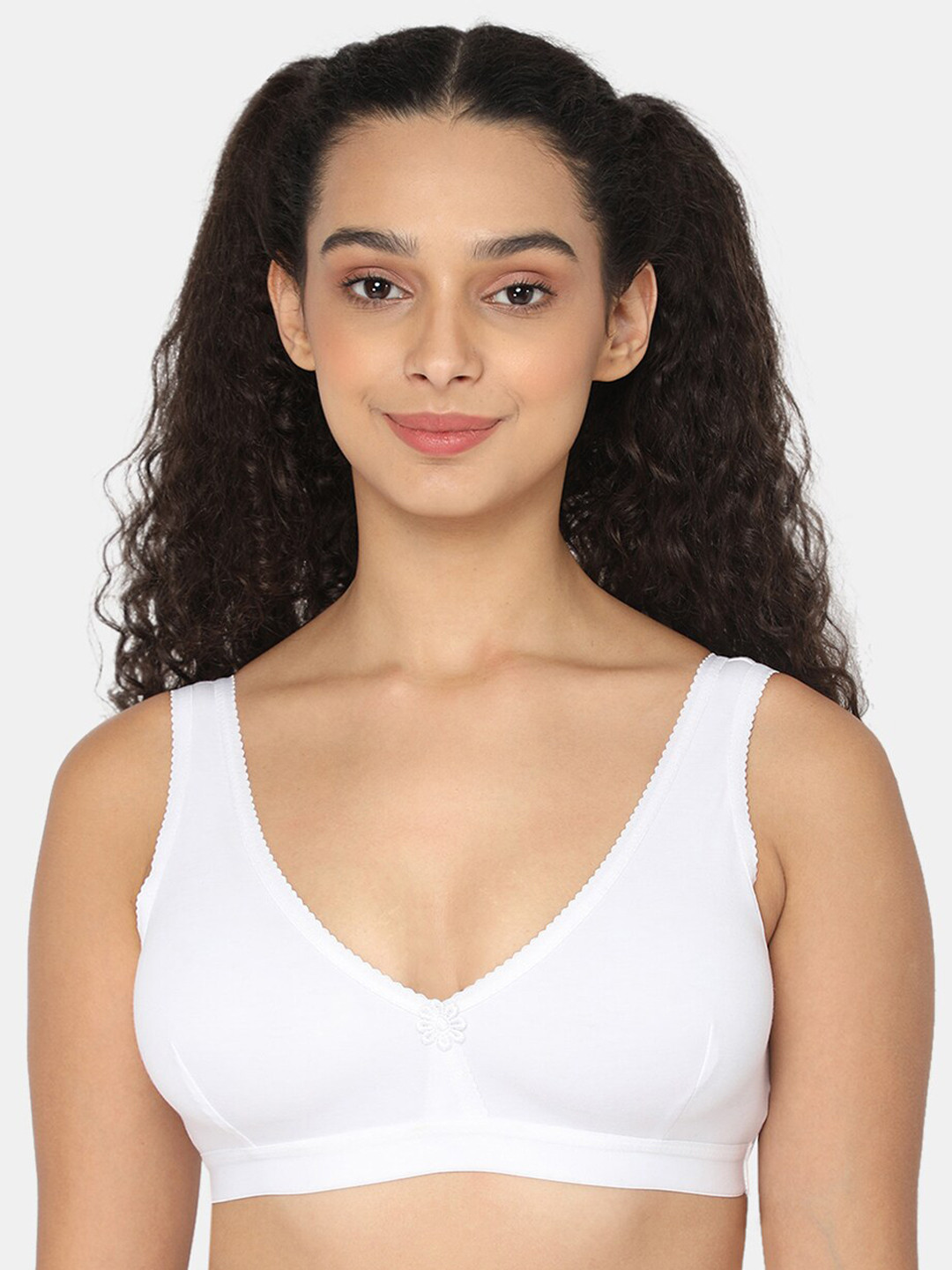 intimacy LINGERIE Non-Padded Teenager Cotton Plunge Bra With All Day Comfort