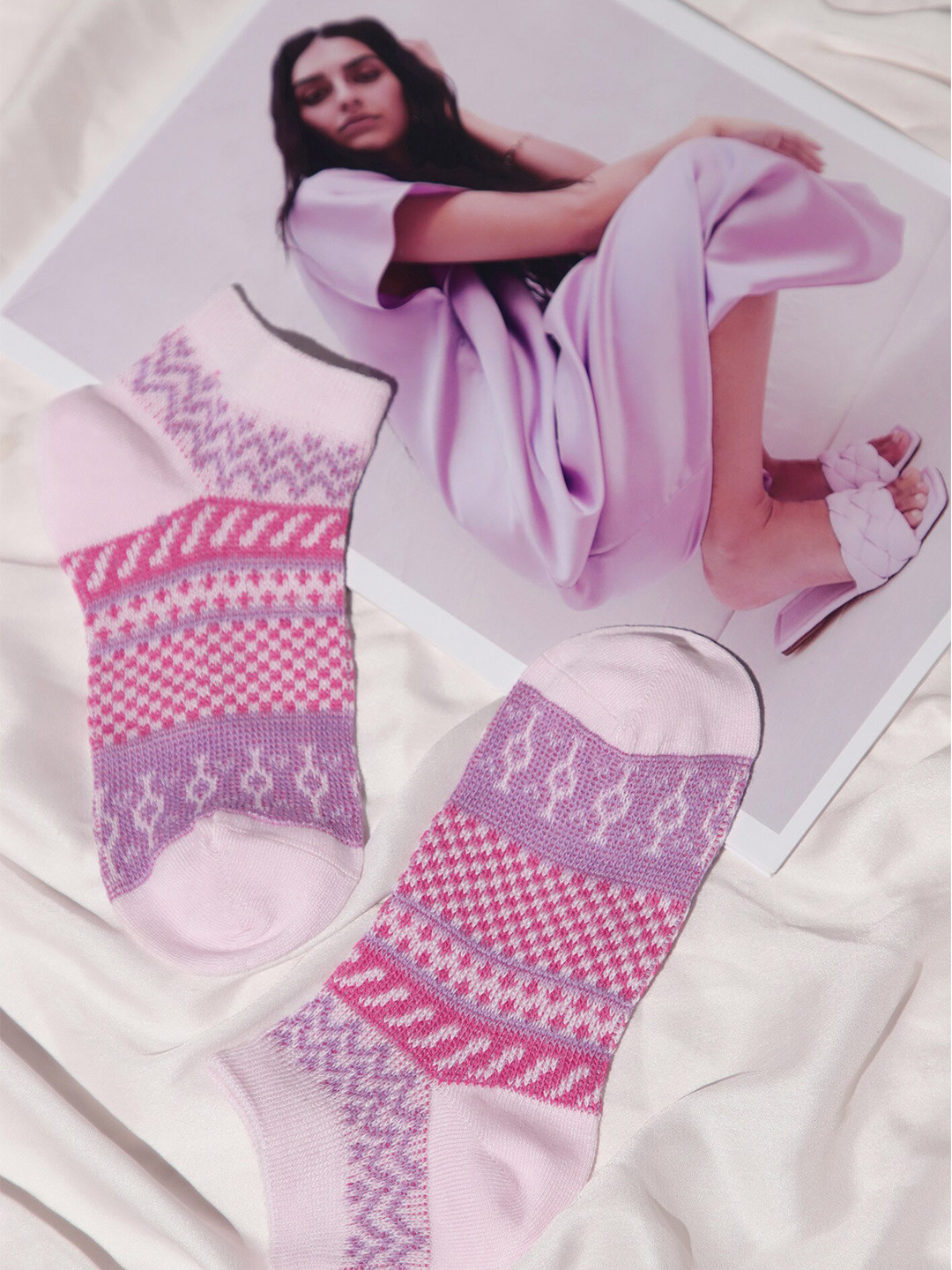 LULU & SKY Women Patterned Ankle Length Socks