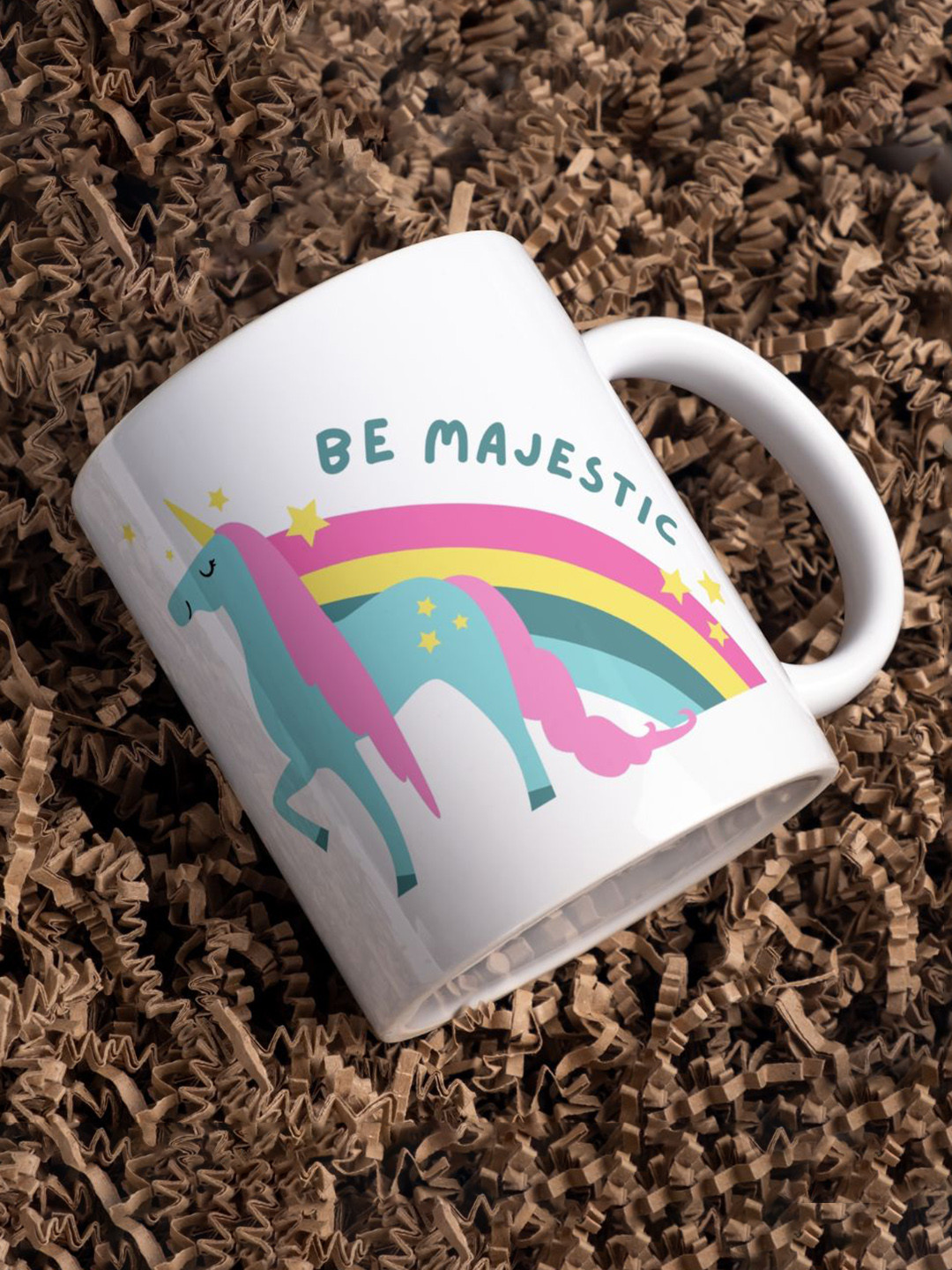 Home Decor Expert Solitaire White Typography Ceramic Microwave Safe Mug-300ml