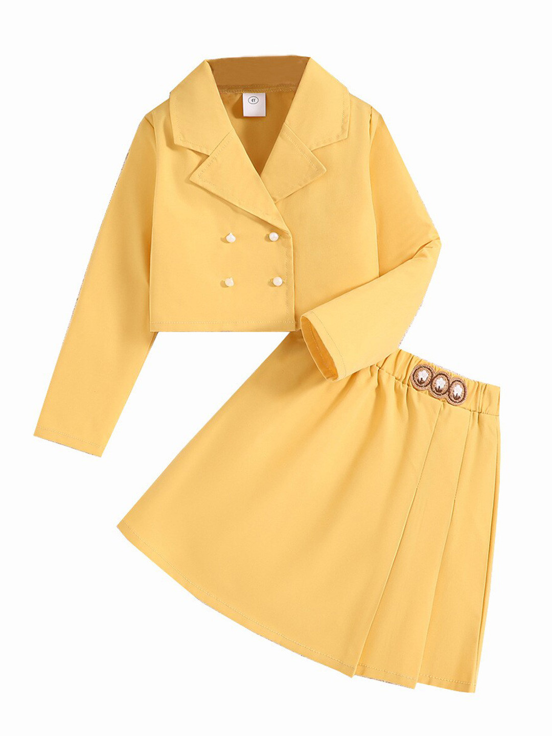 StyleCast Yellow Girls Coat with Skirt