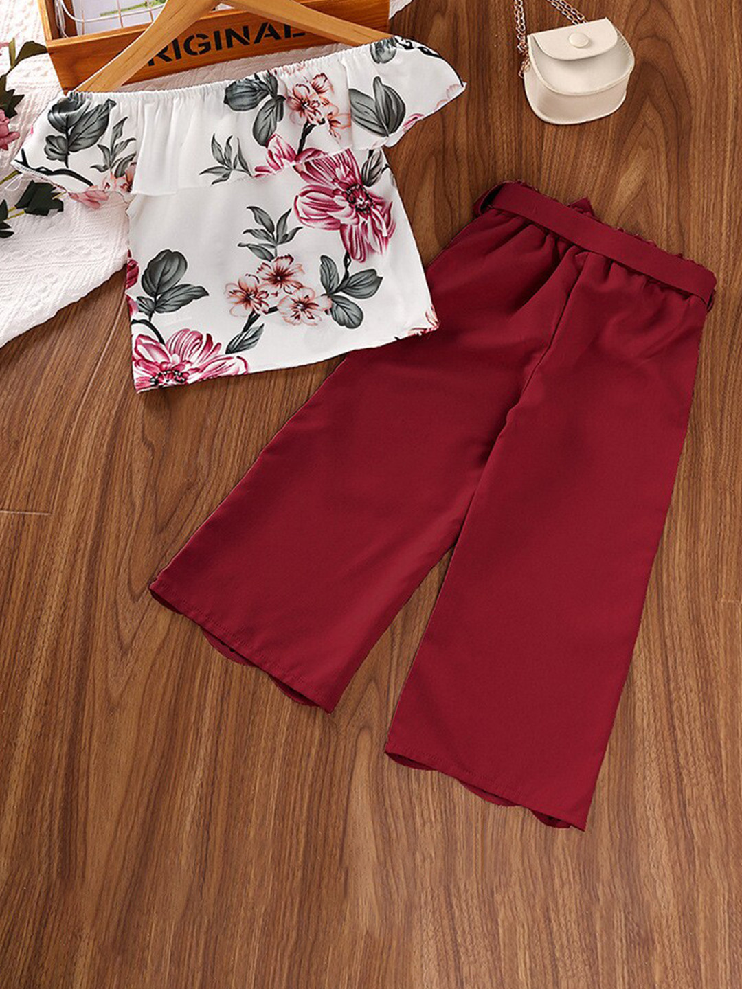 StyleCast Girls Printed Off-Shoulder Clothing Set