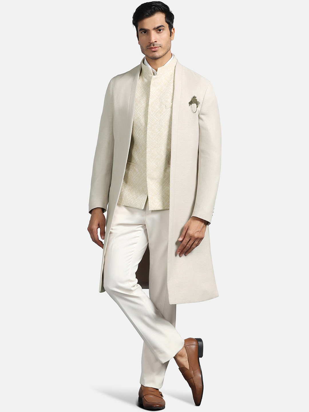 Blackberrys Three Piece Achkan Sherwani Set