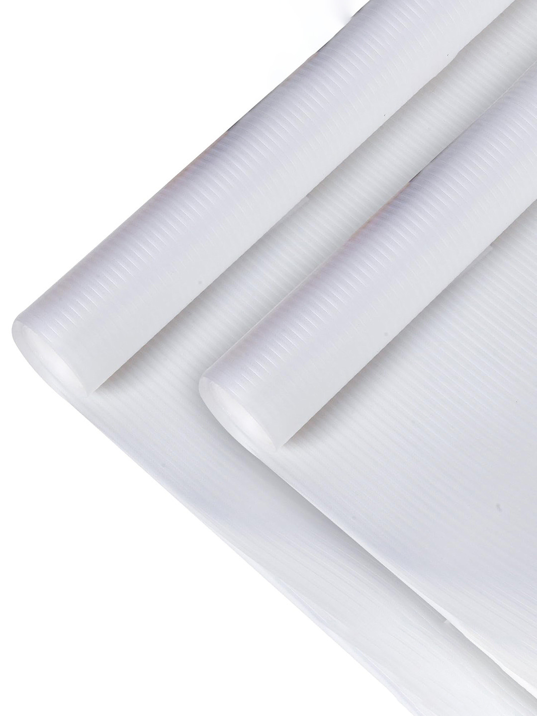 Kuber Industries White 2 Pieces Shelf Line Mat Organisers