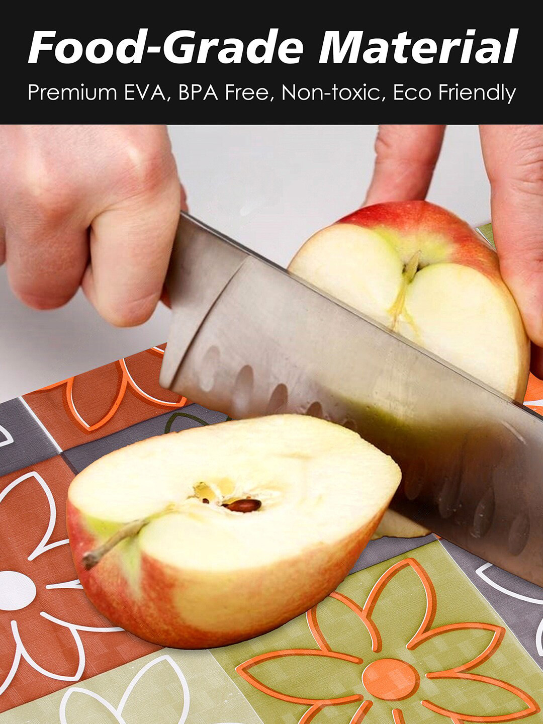 Kuber Industries Orange Check-Design Shelf Liner