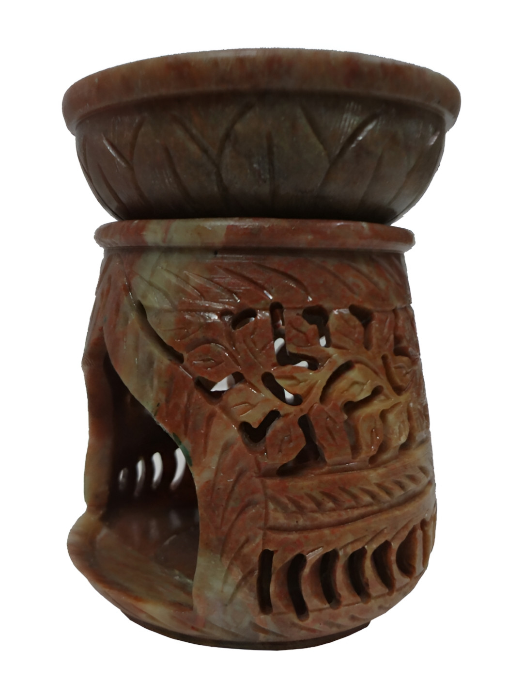 Avinash Handicrafts Brown Carved Tapered Cone Shape Aroma Oil Diffusers