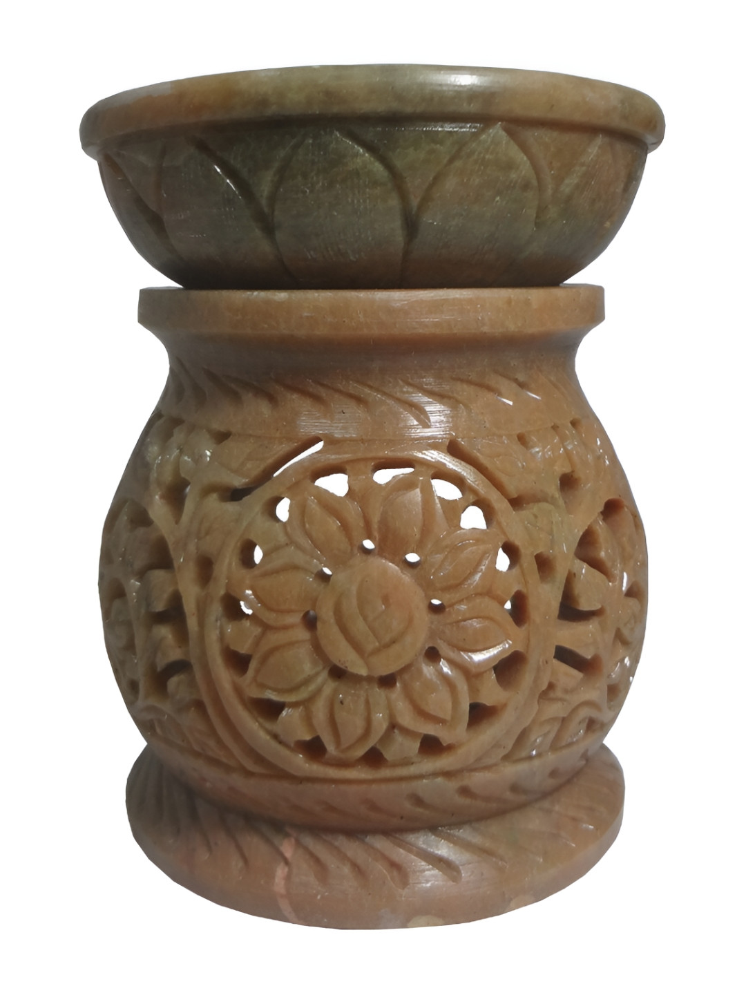 Avinash Handicrafts Brown Texture Matki Shape Stone Aroma Oil Diffusers