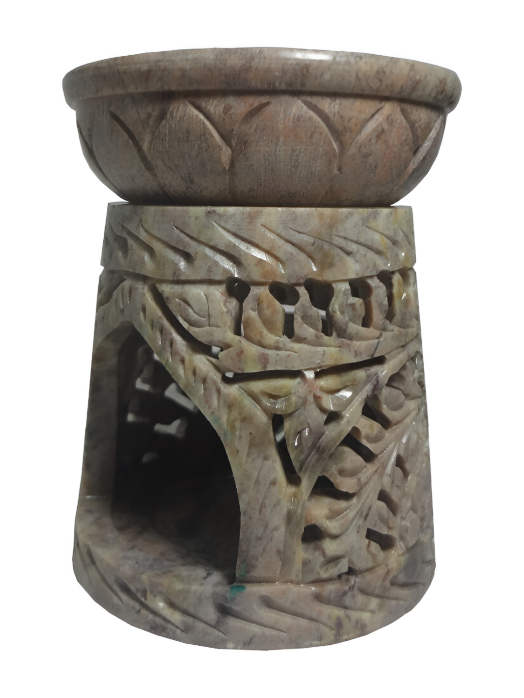 Avinash Handicrafts Grey Stone Cone Shaped Aroma Oil Diffusers