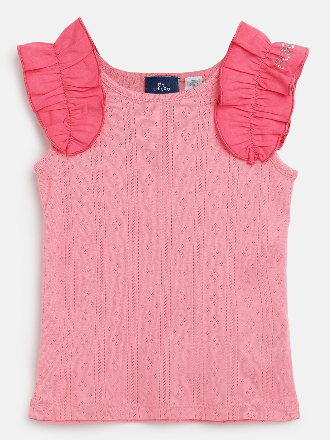 Chicco Girls Self Design Cotton Top