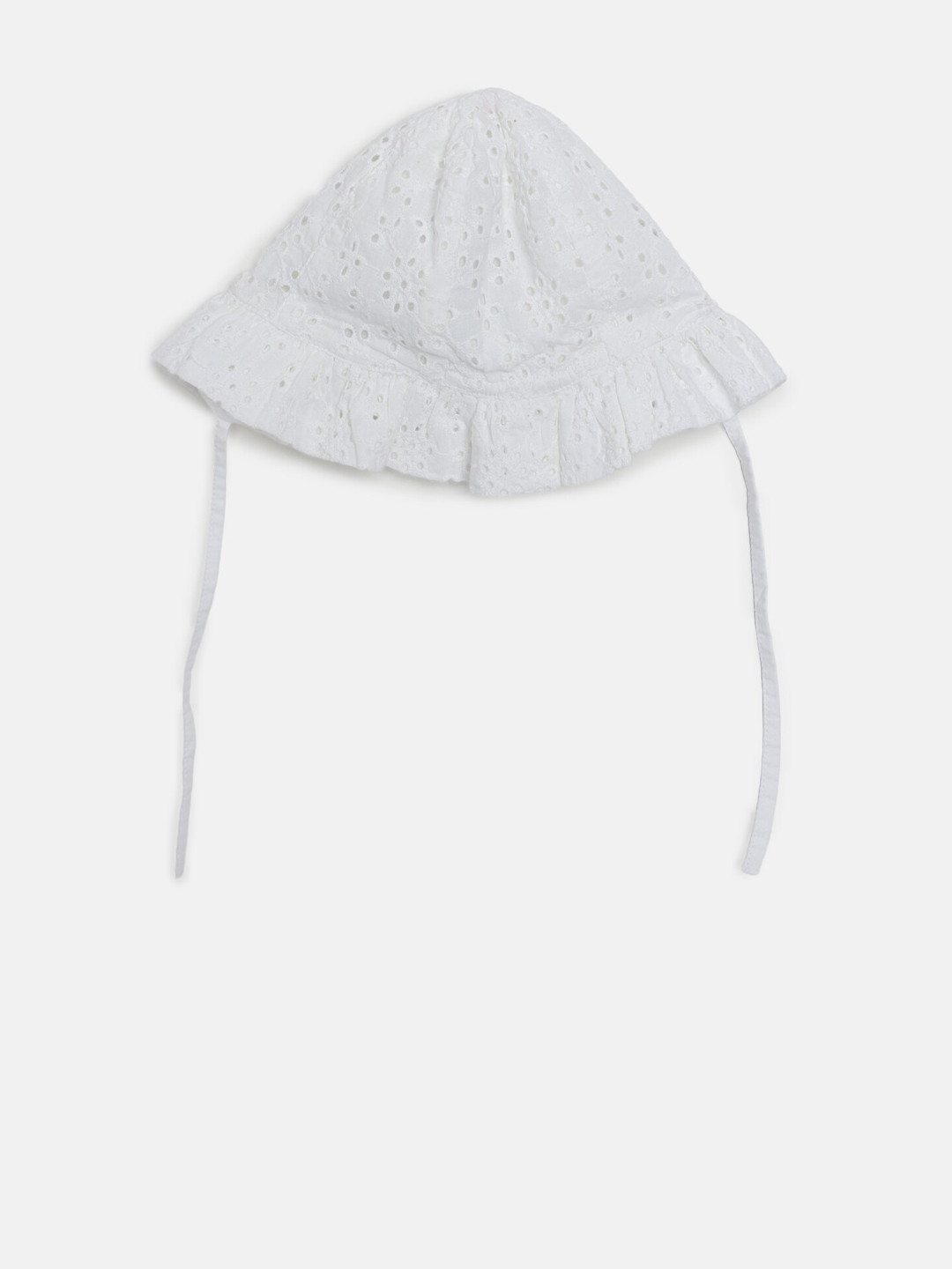 Chicco Girls White Self Design Cap