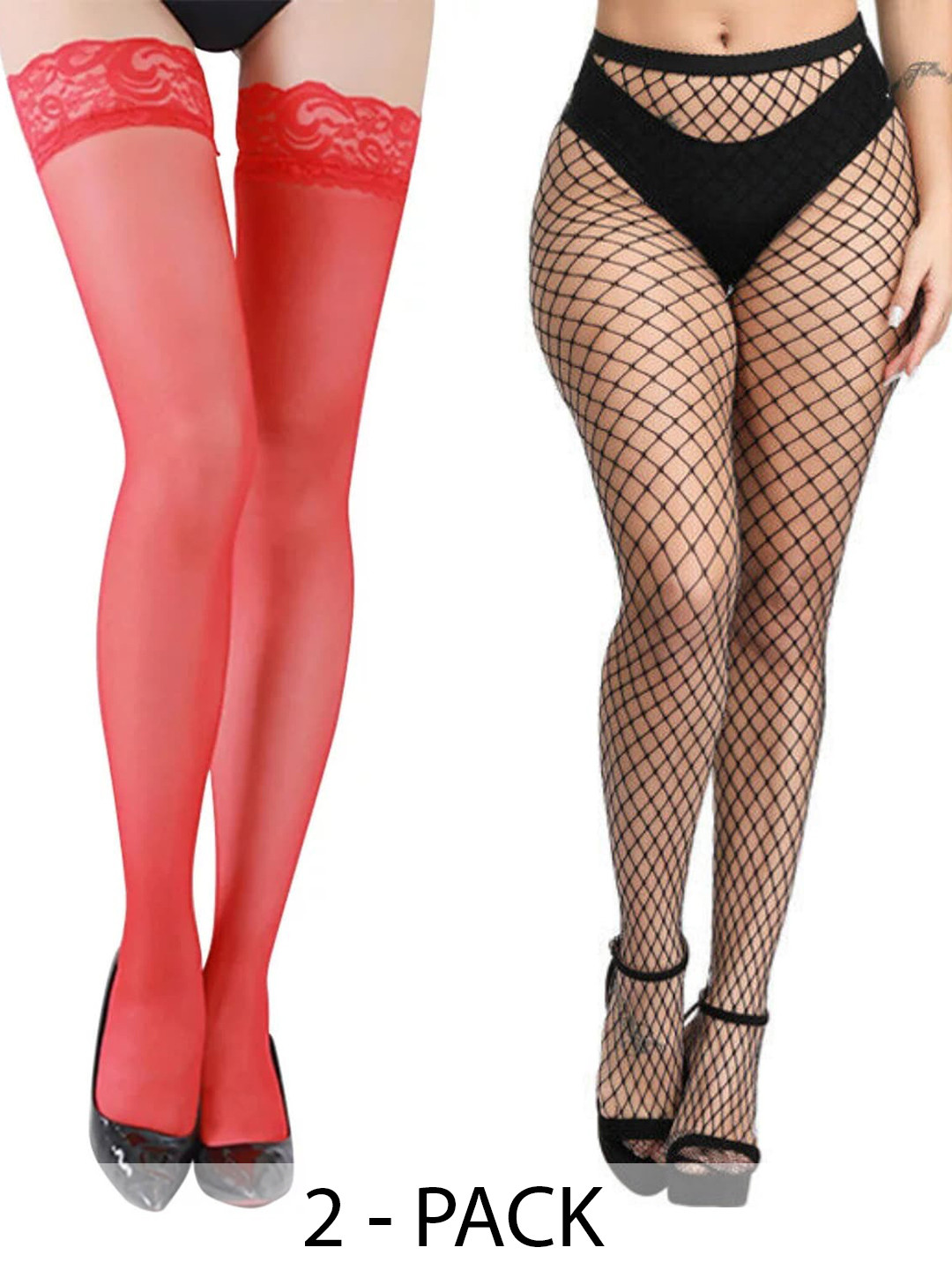 BAESD Pack Of 2 Sheer Fashion Stockings