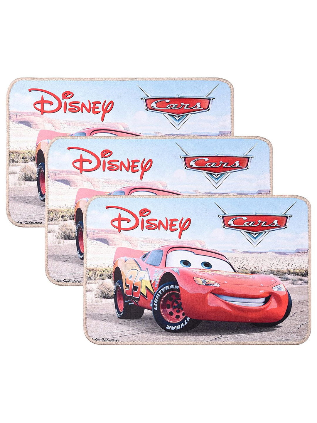 Kuber Industries Set of 3 Disney Printed Soft Doormats