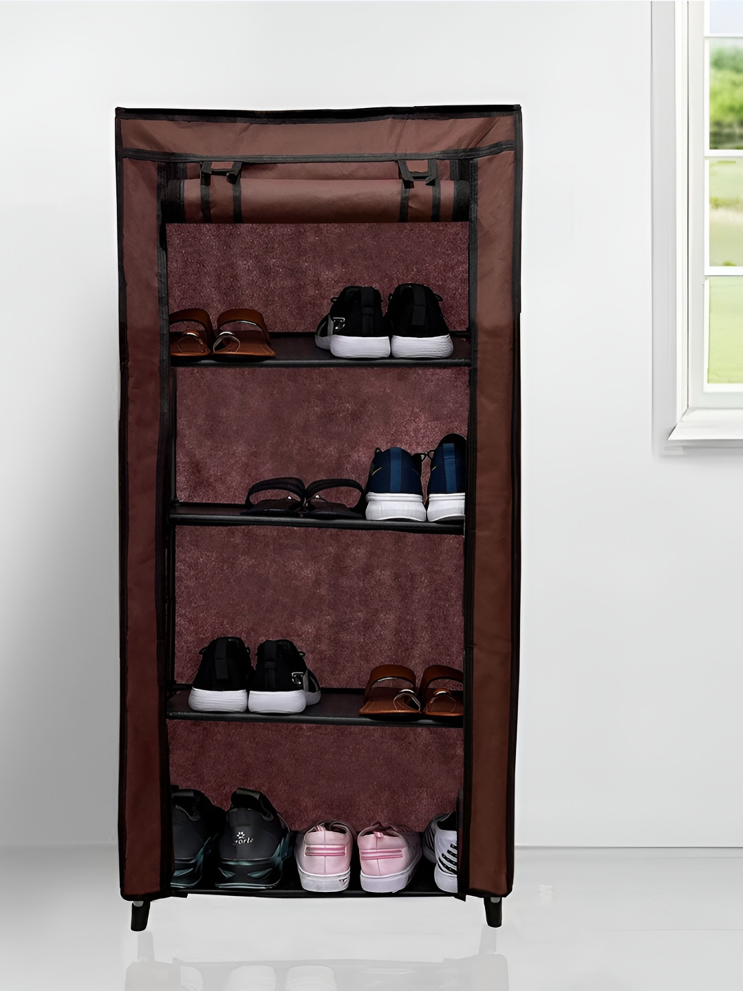 Urban Choice Brown 6 Tier Multi Purpose Rack