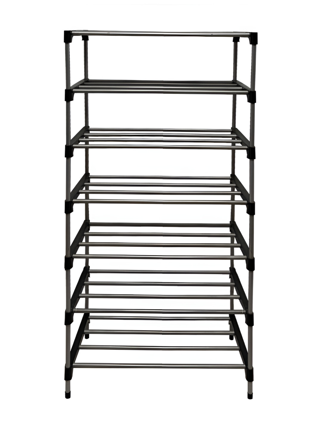 Urban Choice Brown Flower Printed 6 Tier Rectangle Multi Purpose Rack