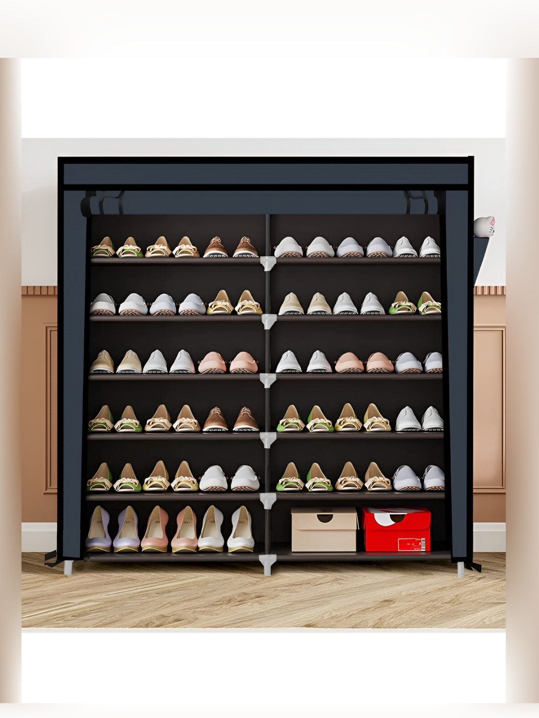Urban Choice Black 12 Tier Non Woven Multi Purpose Rack