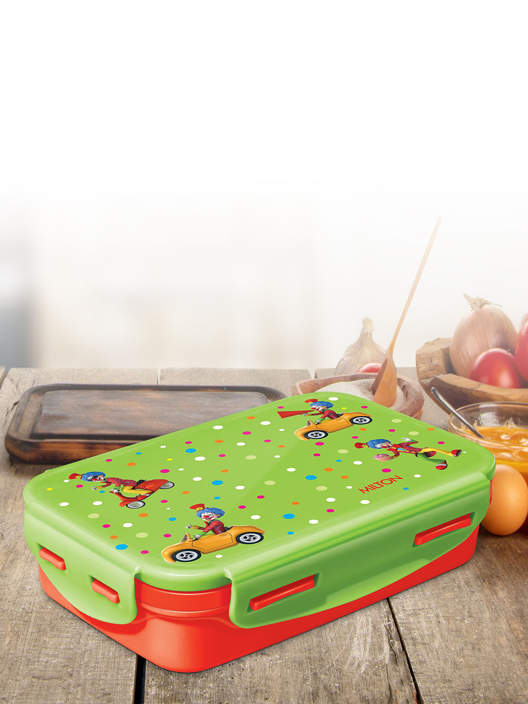 Milton Steely Deluxe Red Mini Inner Steel Kids Tiffin Box 400 ml