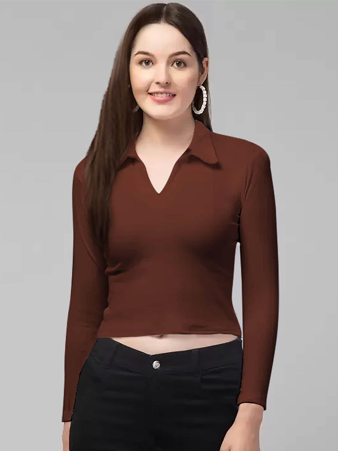 Buy Brown Shirts, Tops & Tunic for Women by DREAM BEAUTY FASHION Online