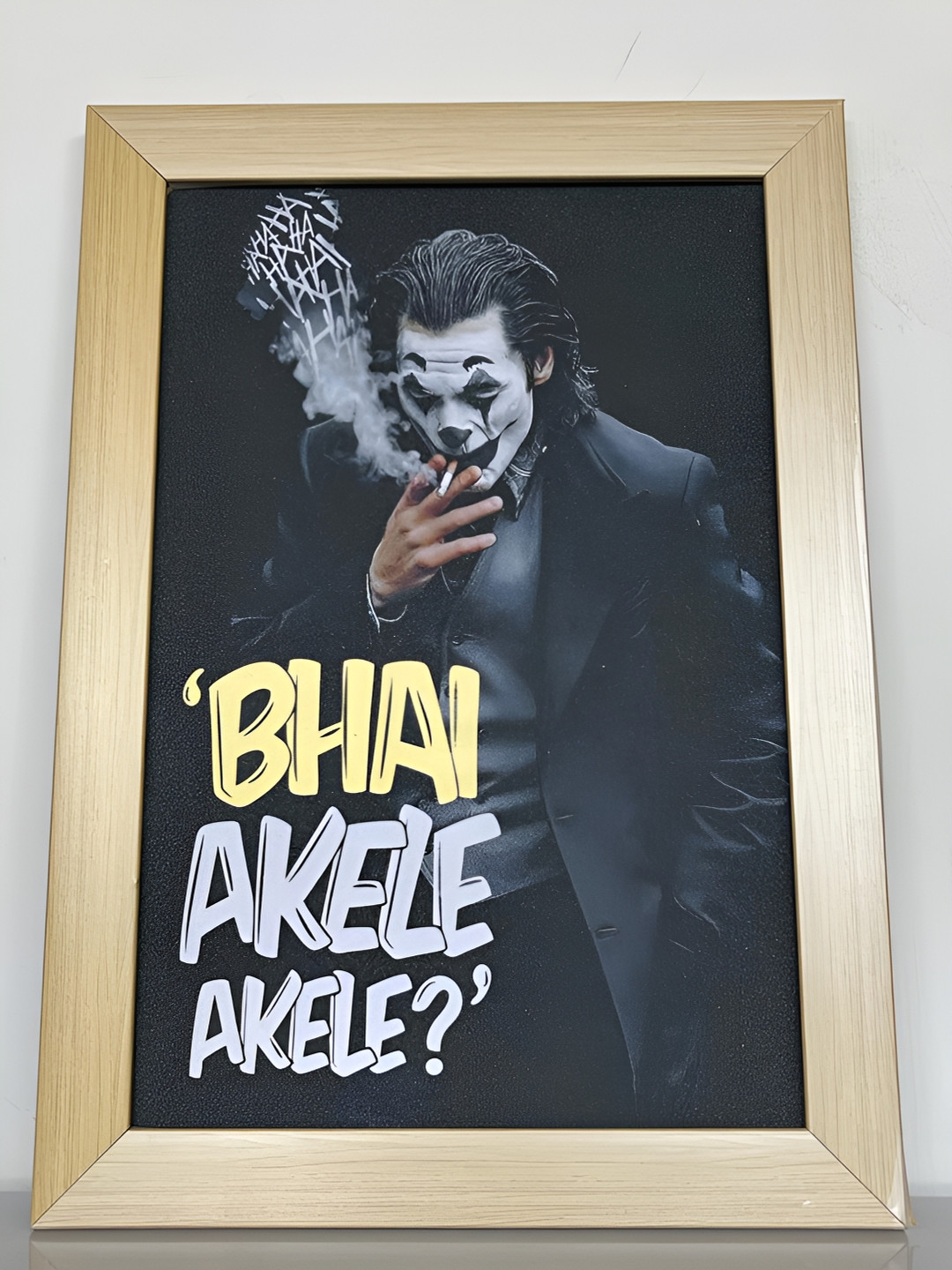 ECLAT FURNISH Funny Wood Wall Rectangle Paintings Wall Art -13 x 9.5 In