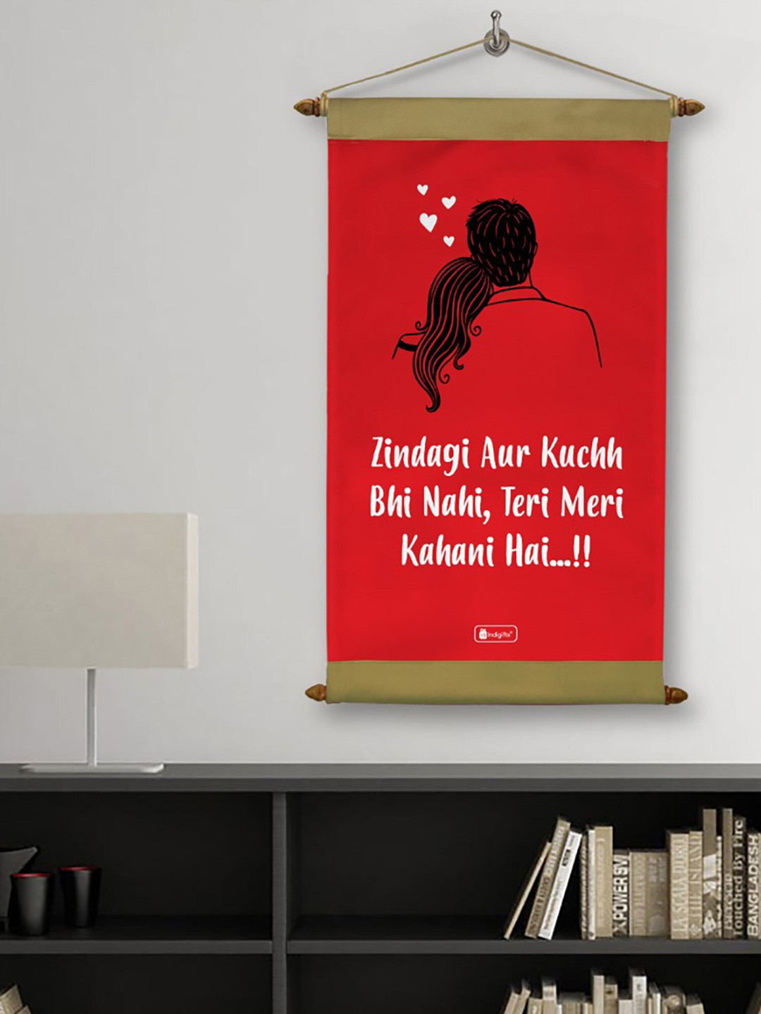 Indigifts Valentine Day Gifts Wood Matte Hanging Hall Wall Hangings-17In