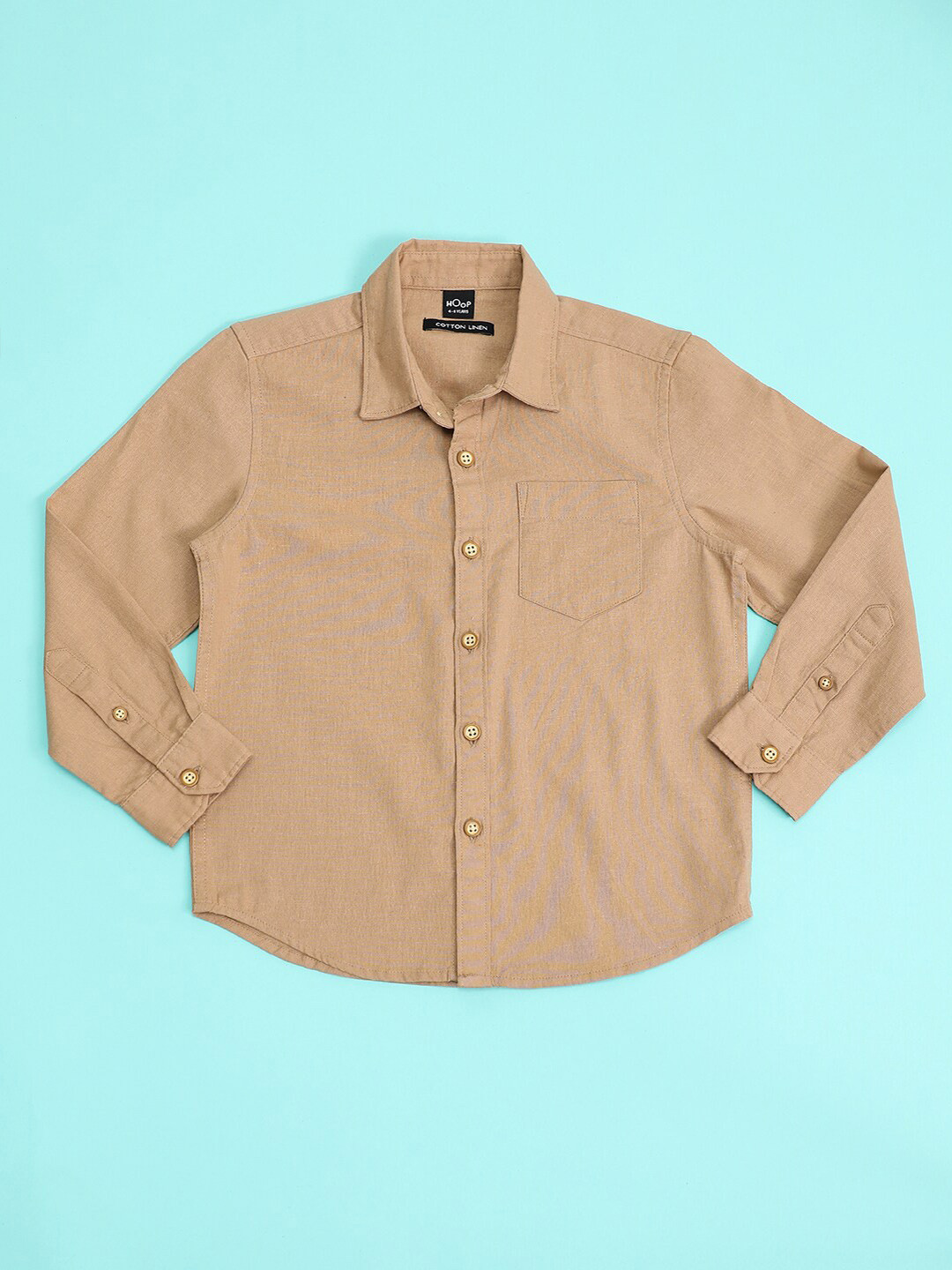 Hoop Boys Chest Pocket Cutaway Collar Opaque Slim Fit Casual Shirt