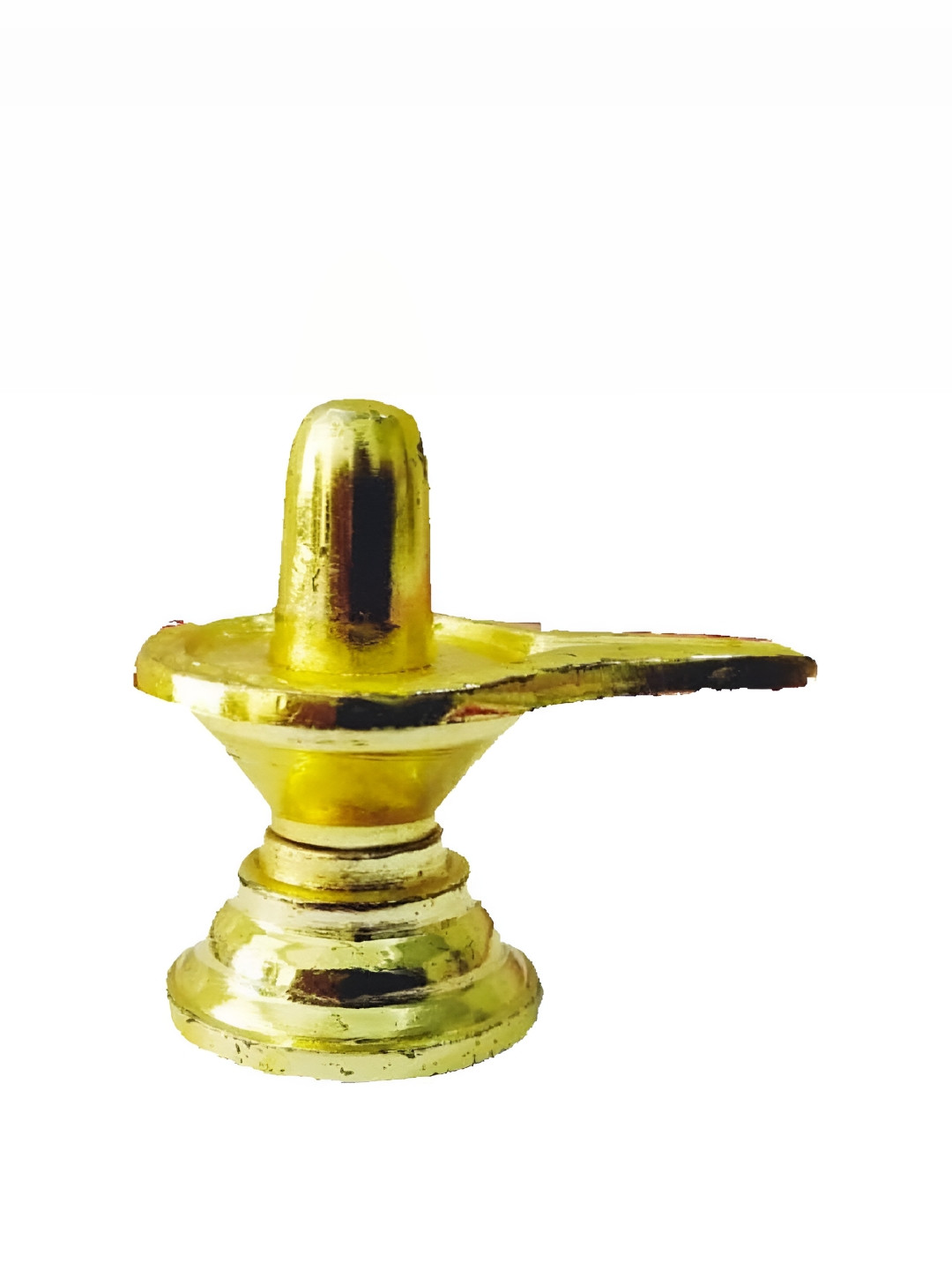 Navyaksh Shivlinga Gold Brass Metallic Home Office Small Showpiece - 3.1 Inches