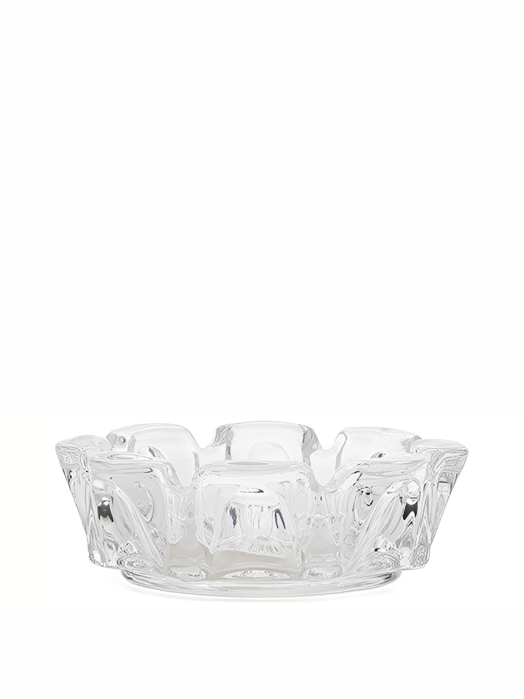 Navyaksh Kachua Tortoise with Plate Transparent Crystal Glossy Living Room Set of 2 Small Showpieces - 4.3 Inches