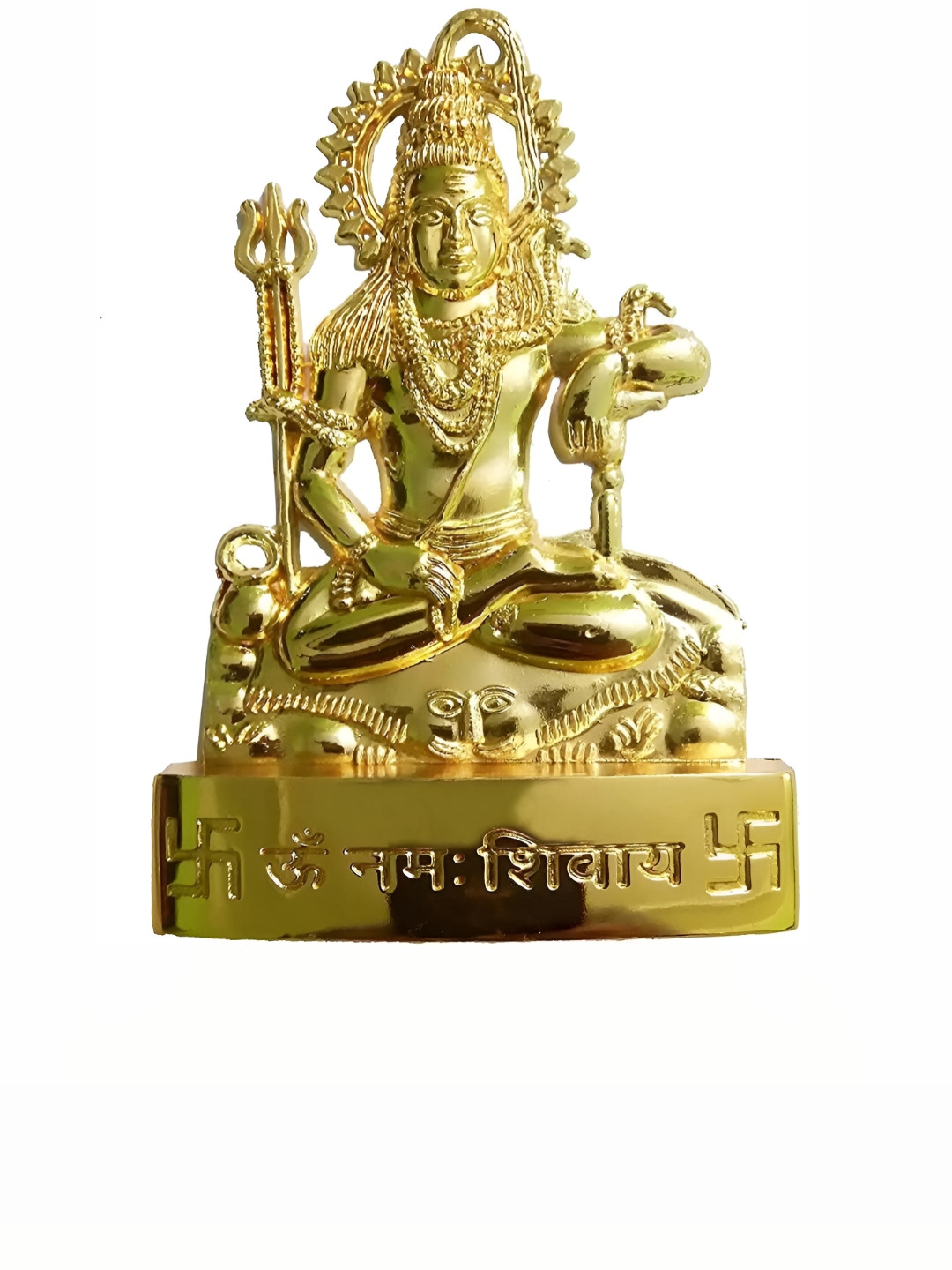 Navyaksh GoldToned Lord Shiva Bhole Nath Mahadev shankar Ji Decorative Showpiece