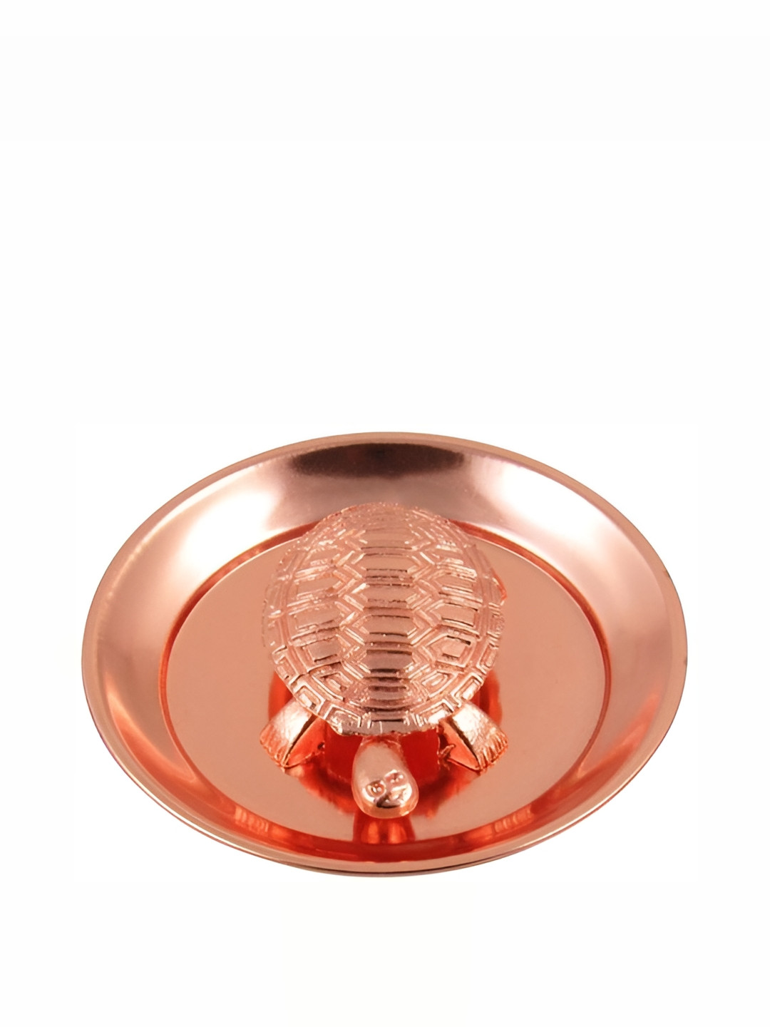 Navyaksh Copper Metal Metallic Prayer Room Set of 2 Small Showpieces - 5.9 Inches