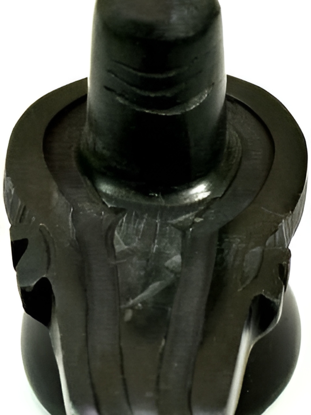 Navyaksh Shiv Ling Black Metal Metallic Prayer Room Small Showpiece - 3.1 Inches