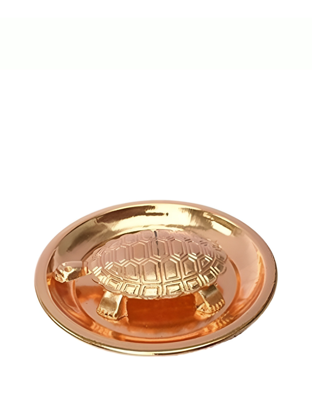 Navyaksh Turtle Brown Metal Metallic Garden Set of 2 Small Showpieces - 3.1 Inches