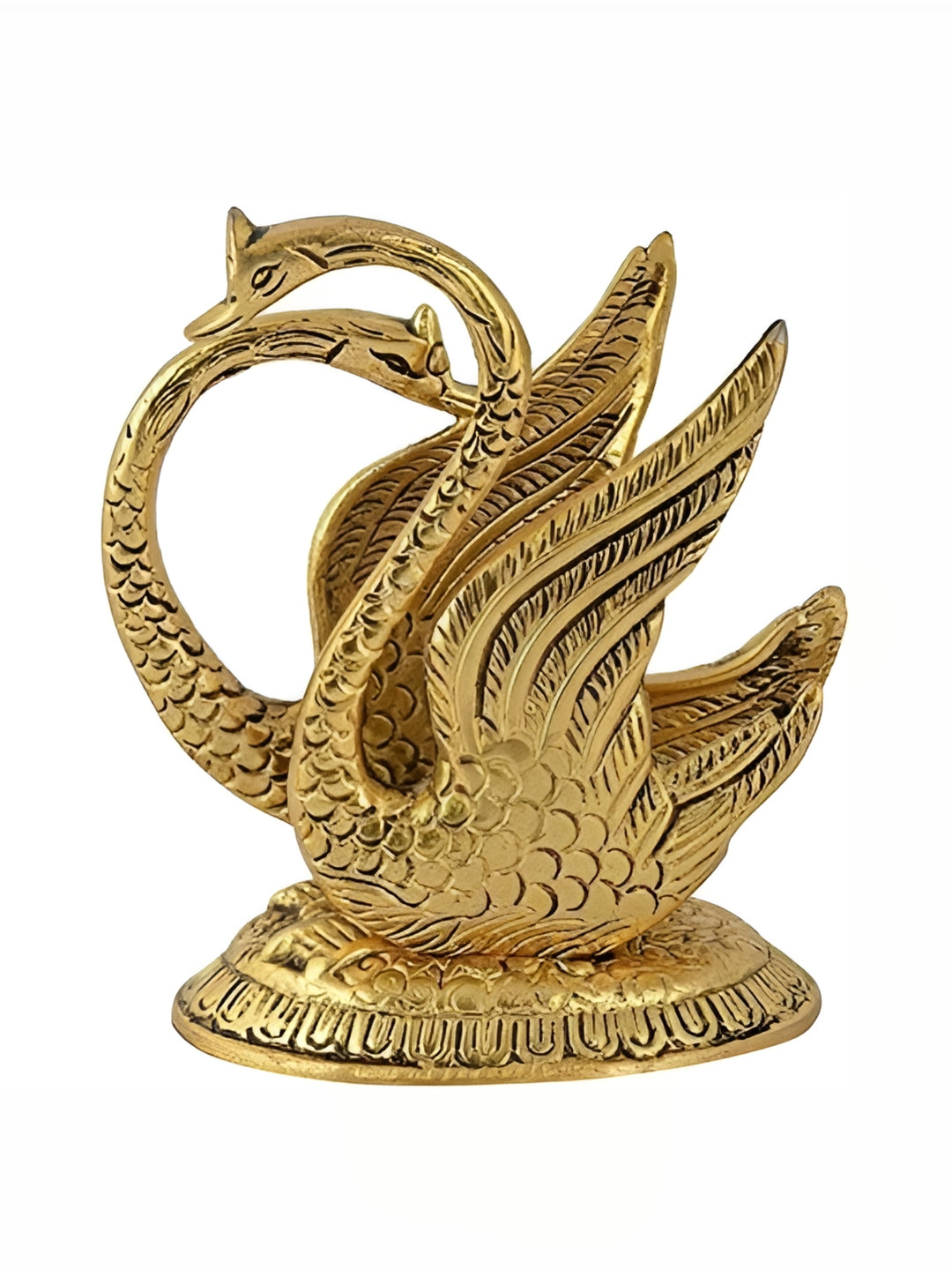 Navyaksh Gold Metal Metallic Living Room Small Showpiece - 4.3 Inches